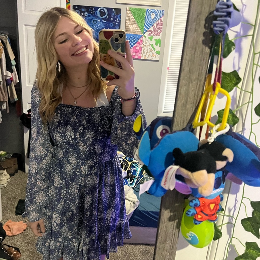 Blue flower dress
